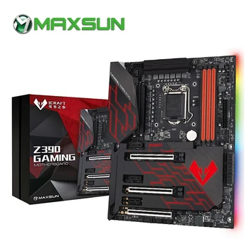 

MAXSUN RGB Motherboard MS-iCraft Z390 Gaming LGA1151Intel ddr4 memory slots Rams sata m.2 ssd DP DVI HDMI Mainboard for desktop