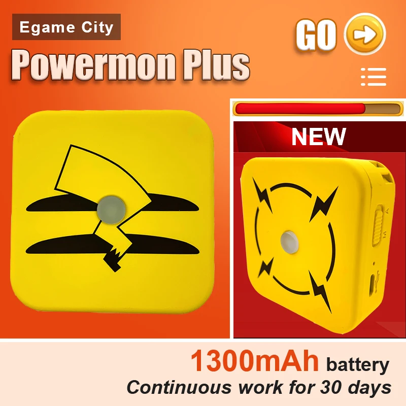 

2020 New For Pokemon Go Plus Bluetooth Smart Game Accessory Powermon Plus Rechargeable 1300mah for Nintendo Dropshipping