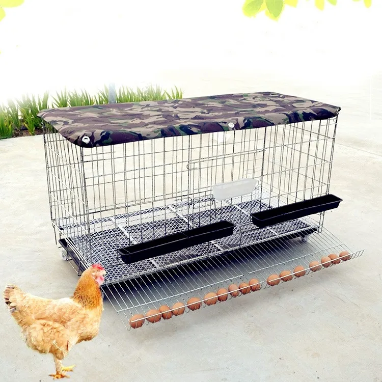 

Encrypted Poultry Multi-layer with Slope Chicken Cage Home Automatic Egg Double-layer Pigeon Turnover Basket Double Door