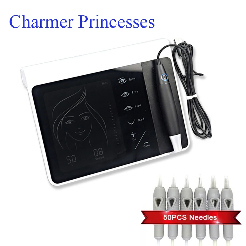 

2019 Electric Charmer Princesses Permanent Makeup Machine Kit Made-In-Germany Eyebrow Lip Eyeline machine with Microblading Pen