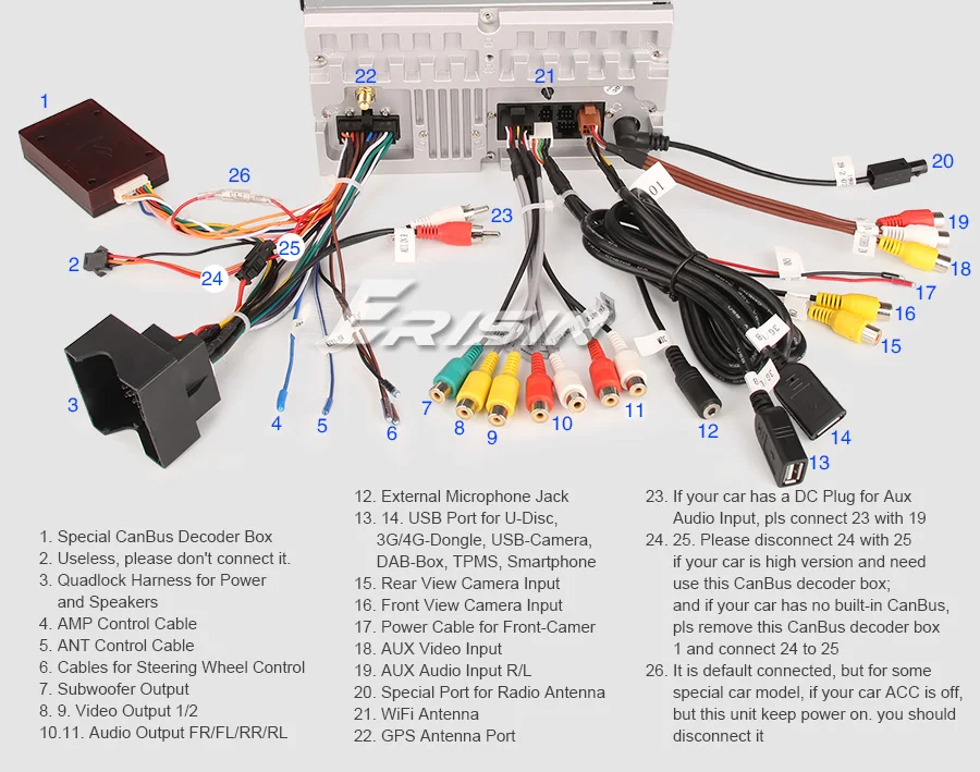 Flash Deal Erisin ES7715V 7 inch Android 9.0 Octa Core 4GB RAM Car DVD Radio BT for Passat Golf Tiguan Eos Seat Skoda 23