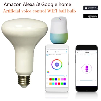 

E27 wifi smart light bulb color adjustable voice control led bulb compatible alexa goole home WIFI smart bulb 7W B22 led lights