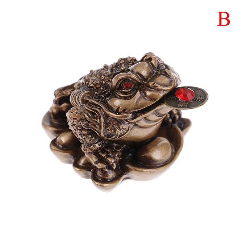 Feng Shui Toad Money LUCKY Fortune Wealth Chinese Golden Frog Toad Coin Home Office Decoration Lucky Gifts Tabletop Ornaments 