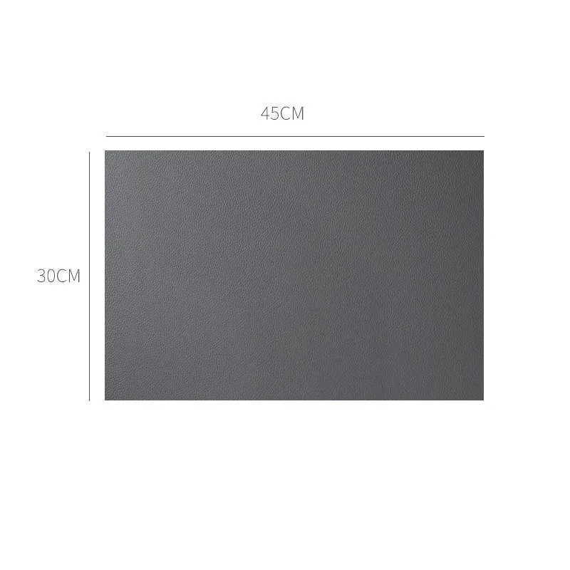 Light Gray Кожаные подстилки, моющиеся настольные коврики, подставки для стола, грязестойкие обеденные дисковые подстилки, Нескользящие декоративные аксессуары - Цвет: Light Gray