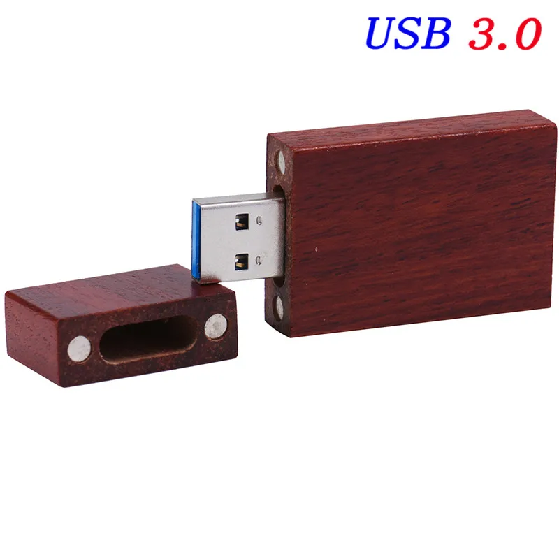 JASTER USB 3,0 деревянный usb+ деревянная коробка usb флэш-накопитель 4 ГБ 8 ГБ 16 ГБ 32 ГБ 64 ГБ свадебная фотография подарок(10 шт. бесплатный логотип - Цвет: Rose wood