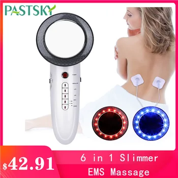 

6 in 1 Ultrasound Cavitation Slimming Massager Red Blue Light Weight Loss Machine EMS Fat Burner Infrared Anti Cellulite