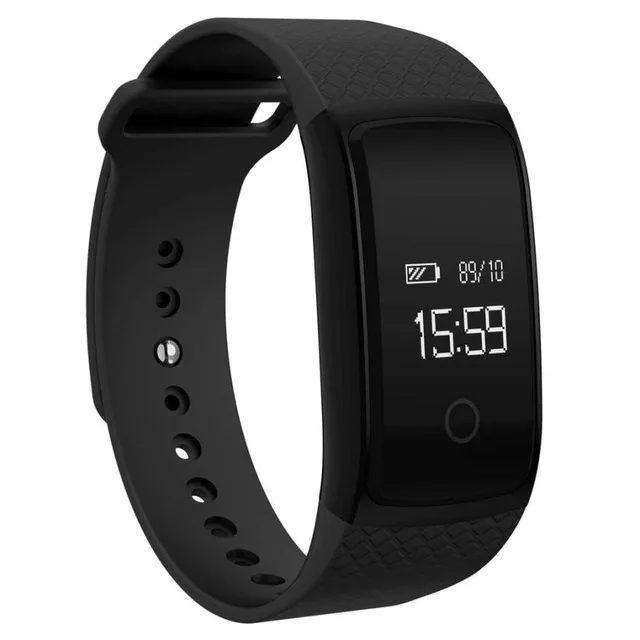 A09 4,0 Bluetooth Смарт-браслет IP67 водонепроницаемый уровень беспроводной сердечного ритма Смарт-часы для Android IOS фитнес-часы - Цвет: Черный