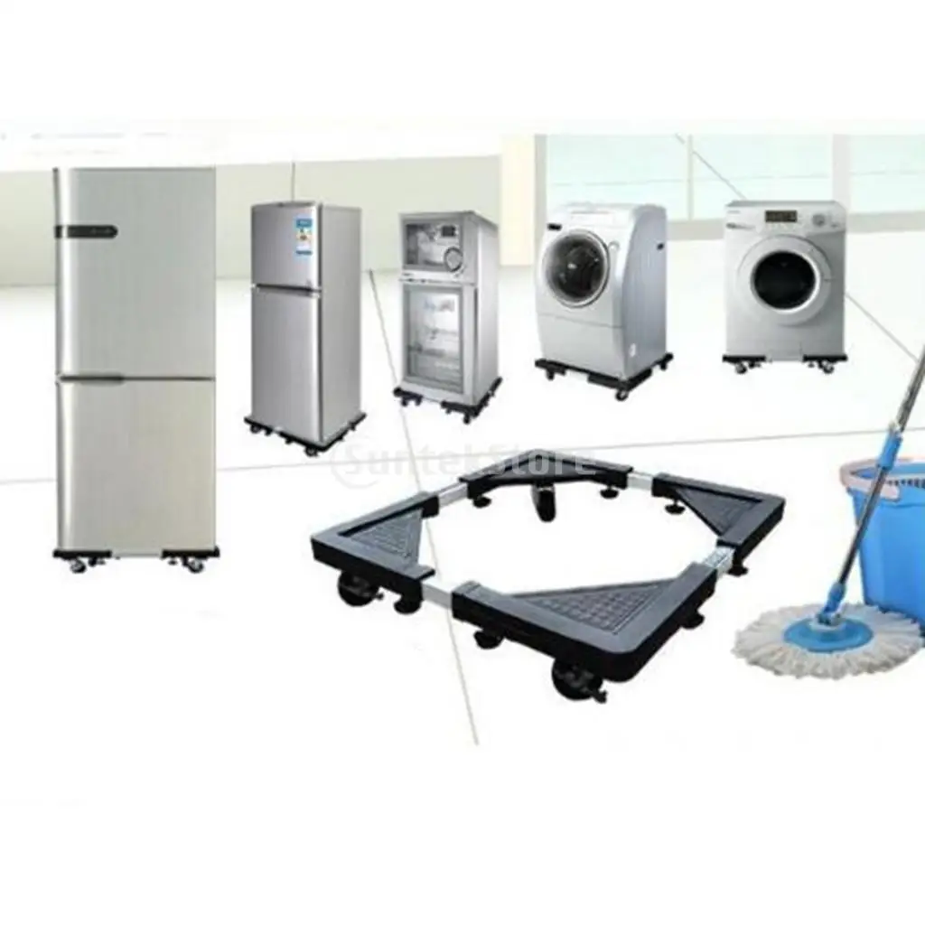 Multi-functional Mobile Base with 4 Wheels Adjustable for Washing Machine Refrigerator Dryer
