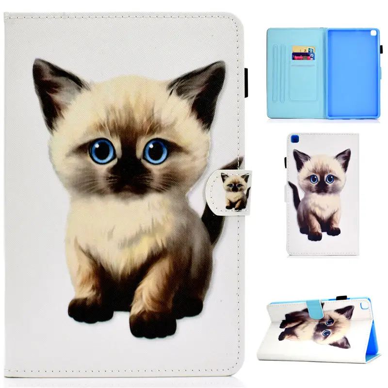 Чехол для Samsung Galaxy Tab A 8,0 SM-T290 SM-T295 T295 T297 чехол для планшета с мультяшным котом из искусственной кожи+ подарок
