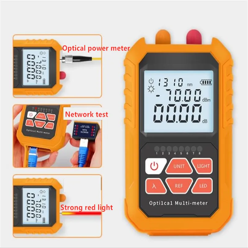 3в1 оптический измеритель мощности Визуальный дефектоскоп сетевой кабель тест оптического волокна тест er, 1 МВт с 5 км Визуальный дефектоскоп
