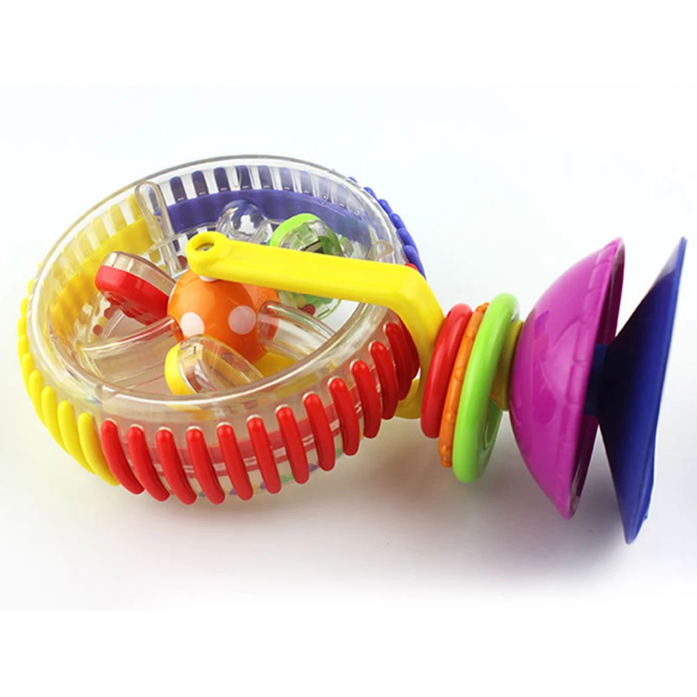 18cm Colore Bebe Hochet Jouets Tricolore Multi Touch Rotatif Grande Roue Ventouses Jouet Creatif Educatif Drole Bebe Jouets Cadeau Aliexpress