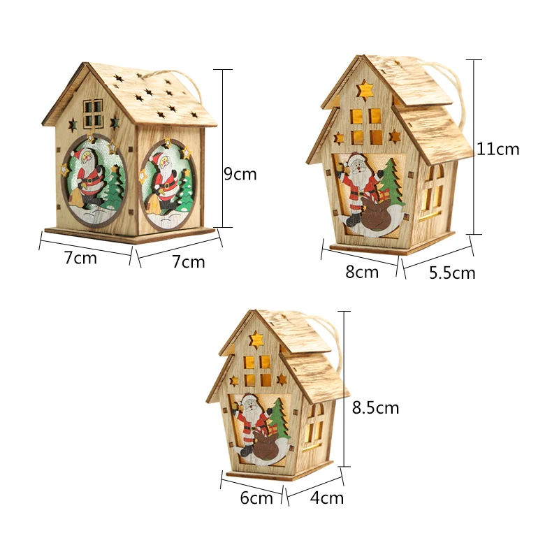 Yomdid фестиваль светодиодный деревянный дом Noel Рождественская елка украшения для дома висячие украшения Рождественский подарок свадебный Декор Navidad