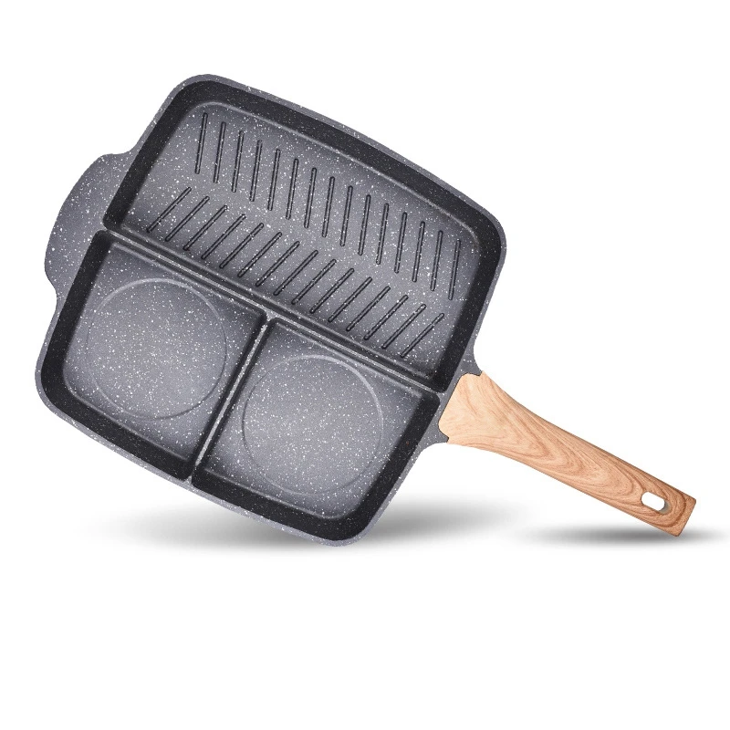 

Sushar Steak Frying Pan Three-In-One Multifunctional Omelette Pan Non-Stick Pan Fry Breakfast Pan