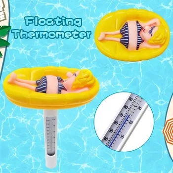 

Swimming Pool Thermometer Degree Celsius/ Degree Fahrenheit Exact Temperature Values Cartoon Pool Thermometer with