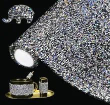 Bling Crystal Rhinestones Sticker Sheet Party Decoration Wedding AB Color Glitter Gem Self-Adhesive DIY Decor Stickers 50pcs/lot