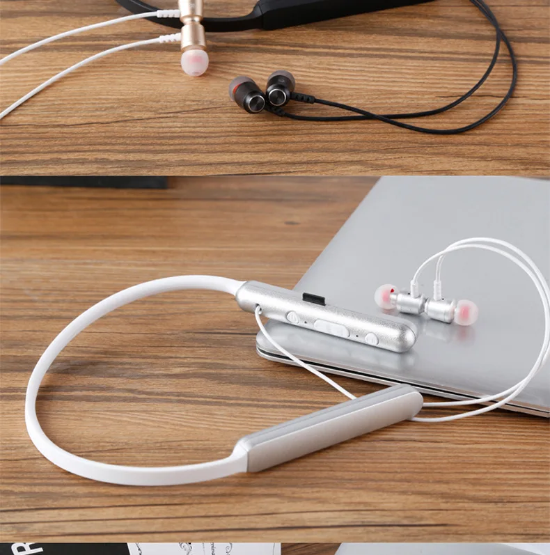 Новинка, MS-T17, висячая шея, Bluetooth гарнитура, беспроводная, стерео, Подключаемая, магнитная, Bluetooth гарнитура