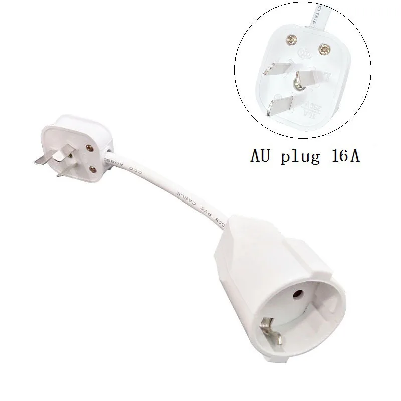 AU plug 16A Высокая Мощность Универсальный адаптер для путешествий мульти разъем AU/EU/UK/US/israel удлинитель для электроники мощность полосы ЕС разъем - Цвет: AU plug 16A
