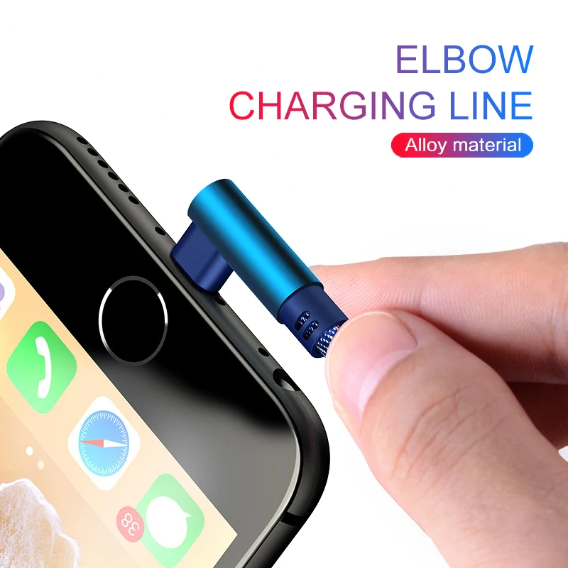

Cafele 2m USB Type C 90 Degree Fast Charging Usb C Cable Type-c Data Cord Charger Usb-c for Samsung S8 S9 Note9 8 Xiaomi Mi8 Mi6