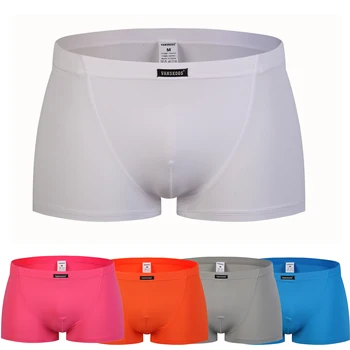 

Boxer Mens Male Underwear Summer Ice Silk Men Boxer Men's Sexy Underpants Transparent Breathable Shorts