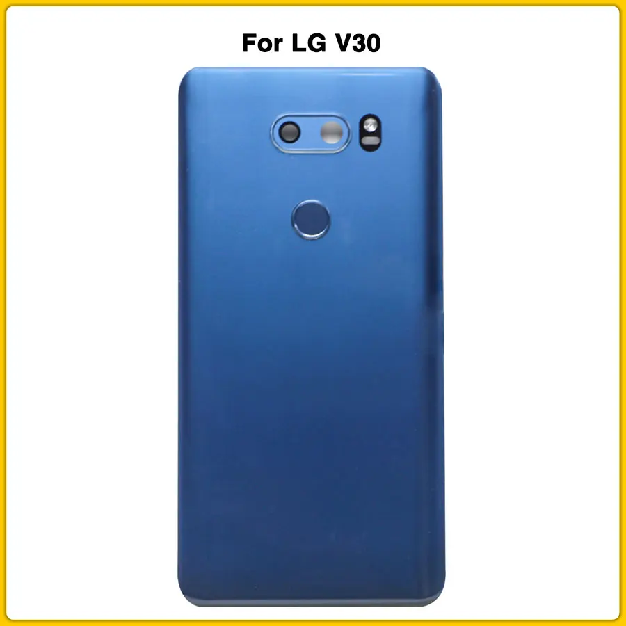Чехол lg v30 с полным корпусом для lg V30, крышка батареи, задняя крышка с отпечатком пальца и стеклом для объектива камеры