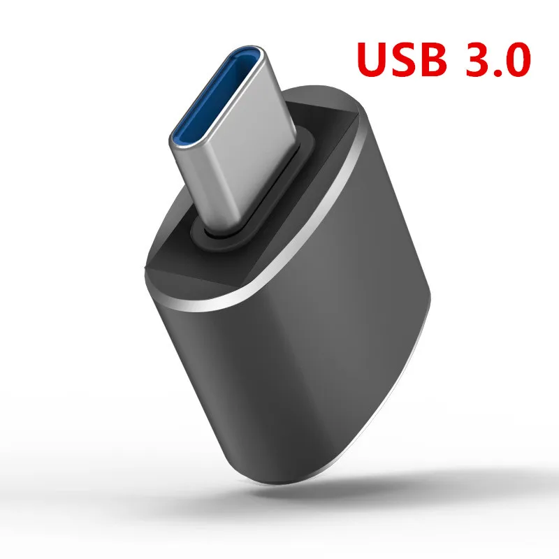 Черный Адаптер type-C USB-C type-C к USB 2,0 3,0 конвертер телефона OTG кабель для samsung S8 S9 Note 8 huawei mate 9 P20 Xiaomi Mix 2S - Цвет: Черный