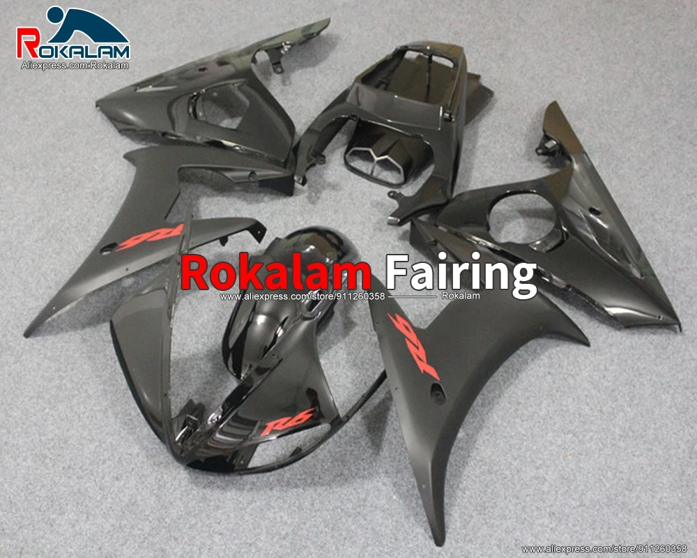 

Fairing Shells For Yamaha YZF600 R6 2003 2004 YZFR6 03 04 Black Motorcycle ABS Body Kit (Injection Molding)