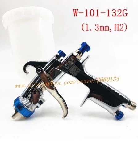Япония W-101 HVLP Краски пистолет W101 134G Краски пистолет-распылитель Авто мебель Краски ing Air опрыскиватель 1,0/1,3/1,5/1,8 мм - Цвет: 132G plastic cup