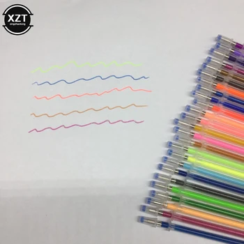

12 24 36 48Colors/Set Flash Ballpint Gel Pen Highlight Refill Color Full Shinning Refill Painting Pen Drawing Color Pen