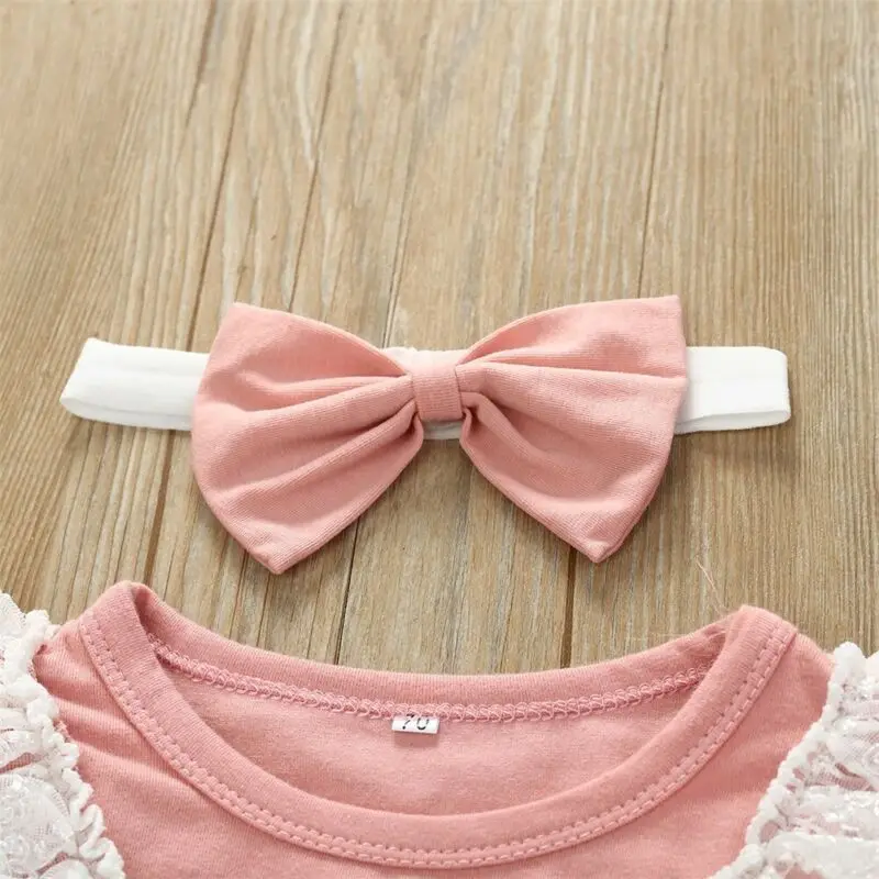 Emmababy Одежда для новорожденных; для маленьких девочек с цветочным рисунком, одежда, комбинезон топы+ брюки+ оголовье, набор