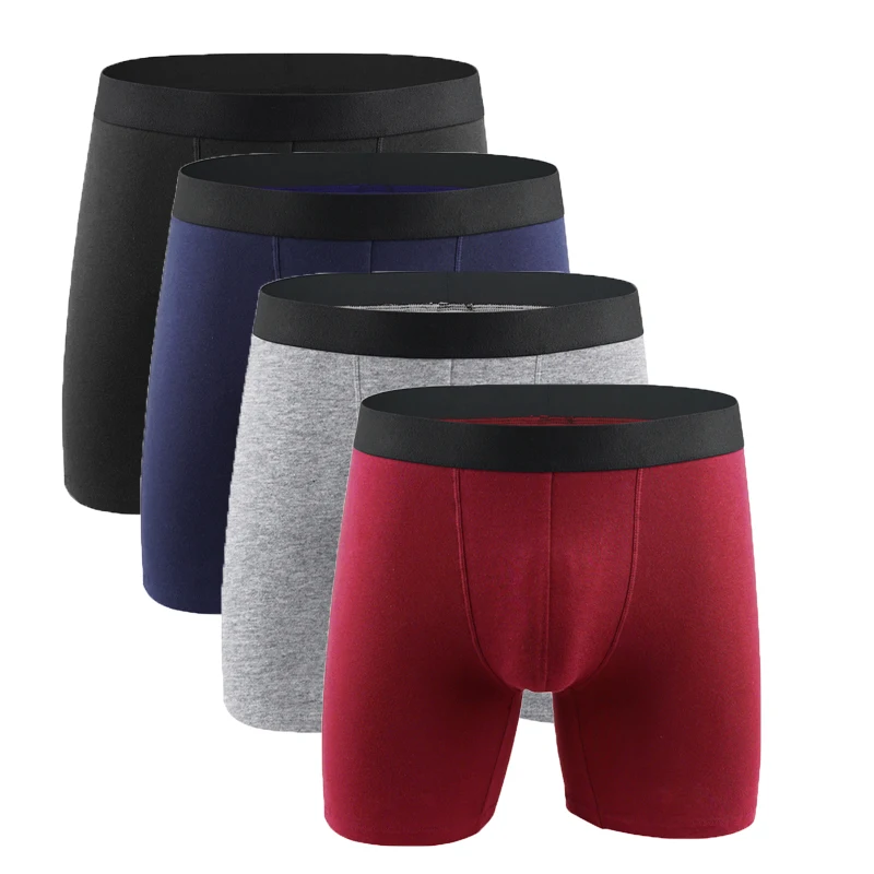 Europe Size Cotton Long Leg Boxers Mens Underwear Boxer Men Male Panties Men's Underpants Slip Calzoncillos Hombre Boxershorts