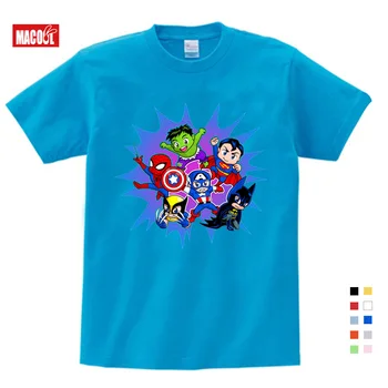 

2020 Boys Super hero Marvel Spiderman t shirt Kids Batman Short Sleeves Cool Party shirt 3T-9T Best Sellers Free shipping