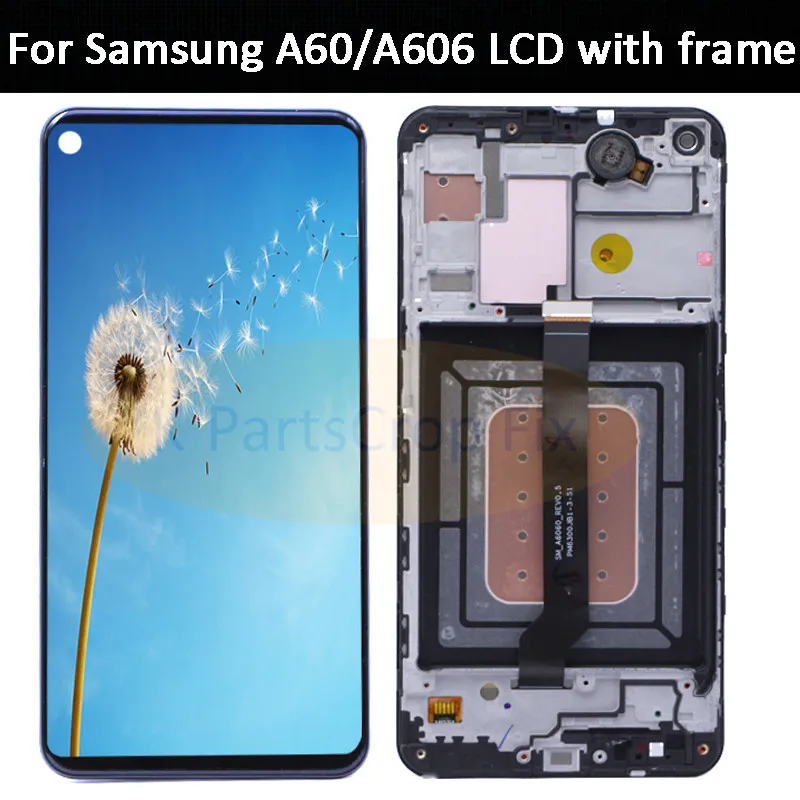 

amoled For Samsung galaxy A60 lcd A606F/DS A6060 A606FD lcd Display Touch Screen Digitizer Assembly For Samsung A60 lcd+frame