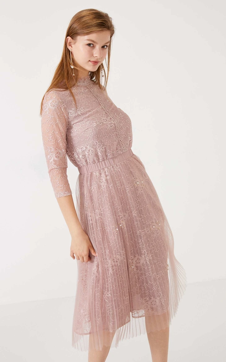 Vero Moda женские 3D кружева 3/4 рукавами Вечерние платья | 319361503