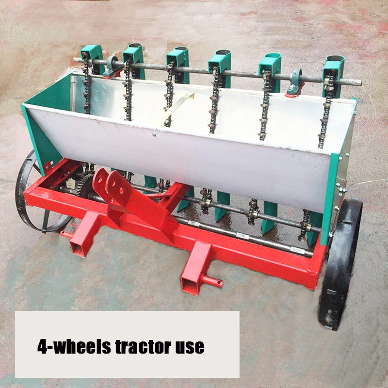 

6-row four-wheel planter tractor-traction garlic gearbox fine seeder garlic planting machine