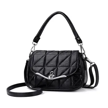 

Black Vintage Women Handbags Large Capacity PU Leather Shoulder Bags Female Leather Shopping Bags New Trend Totes 2019 Purse