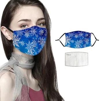 

Dust Mask Christmas Print Resue Breathable Multi-purpose Face Cover Reuse Mask Facemask Mascarillas Proof Mask Filtre Маски