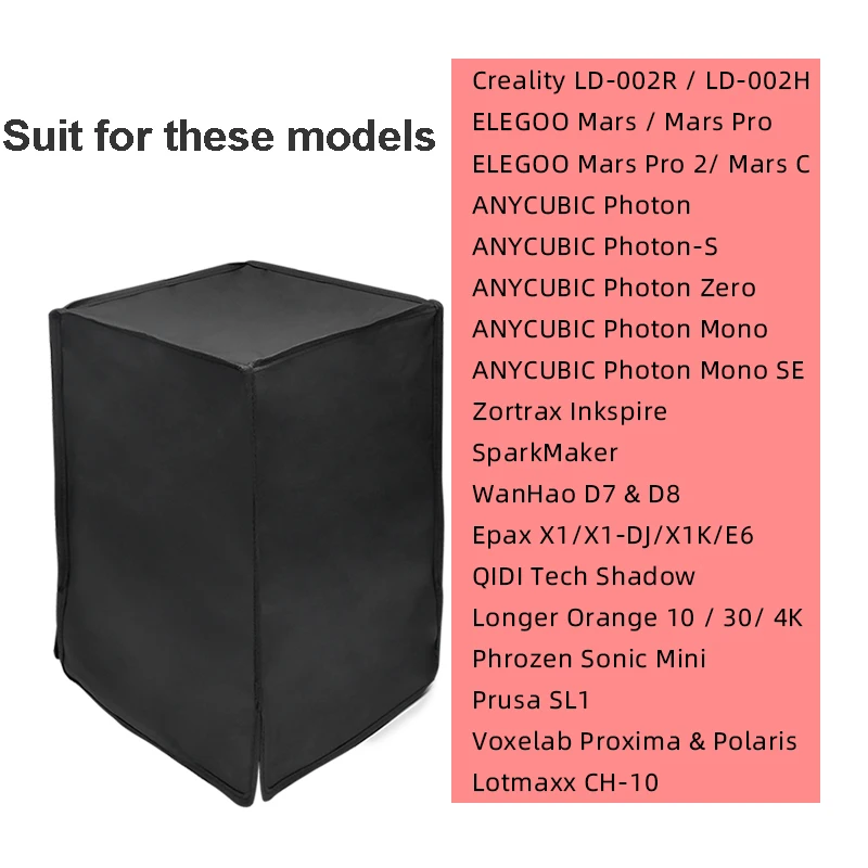 Sovol Elite Blackout Cover Resin 3D Printer Enclosure Dustproof Hood Photon LD-002R Enclosure Protective Dust Cover