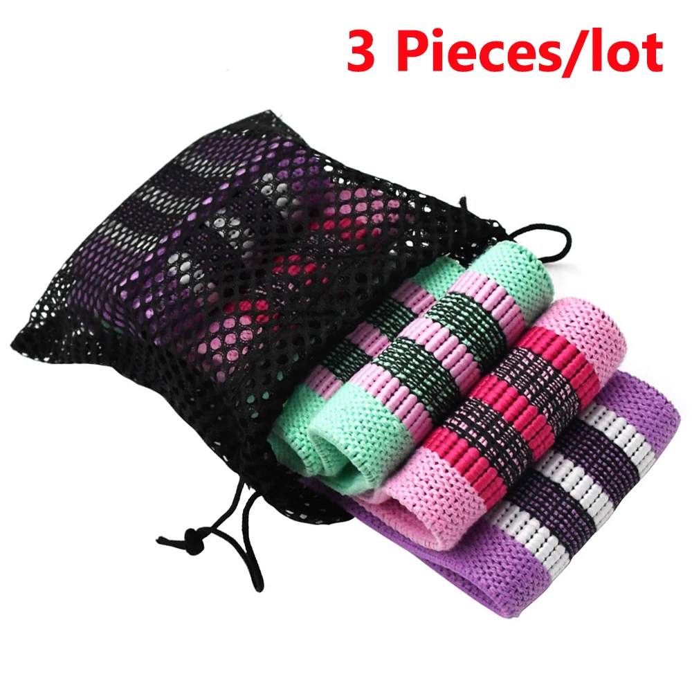 3Pieces per lot 3 шт./лот, спортивные Эспандеры для йоги, набор упражнений для фитнеса, бедер, окружности, петли, оборудование для тренировки ног, бедер - Цвет: 3Pieces per lot