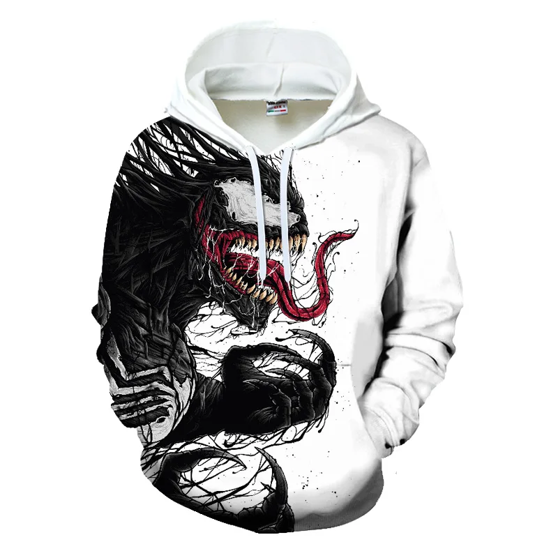 Мужская толстовка с капюшоном 3D Venom Fashion Ms. Hoodie свободный жакет с капюшоном уличная художественная Высококачественная индивидуальная осенняя куртка с человеком-пауком новая