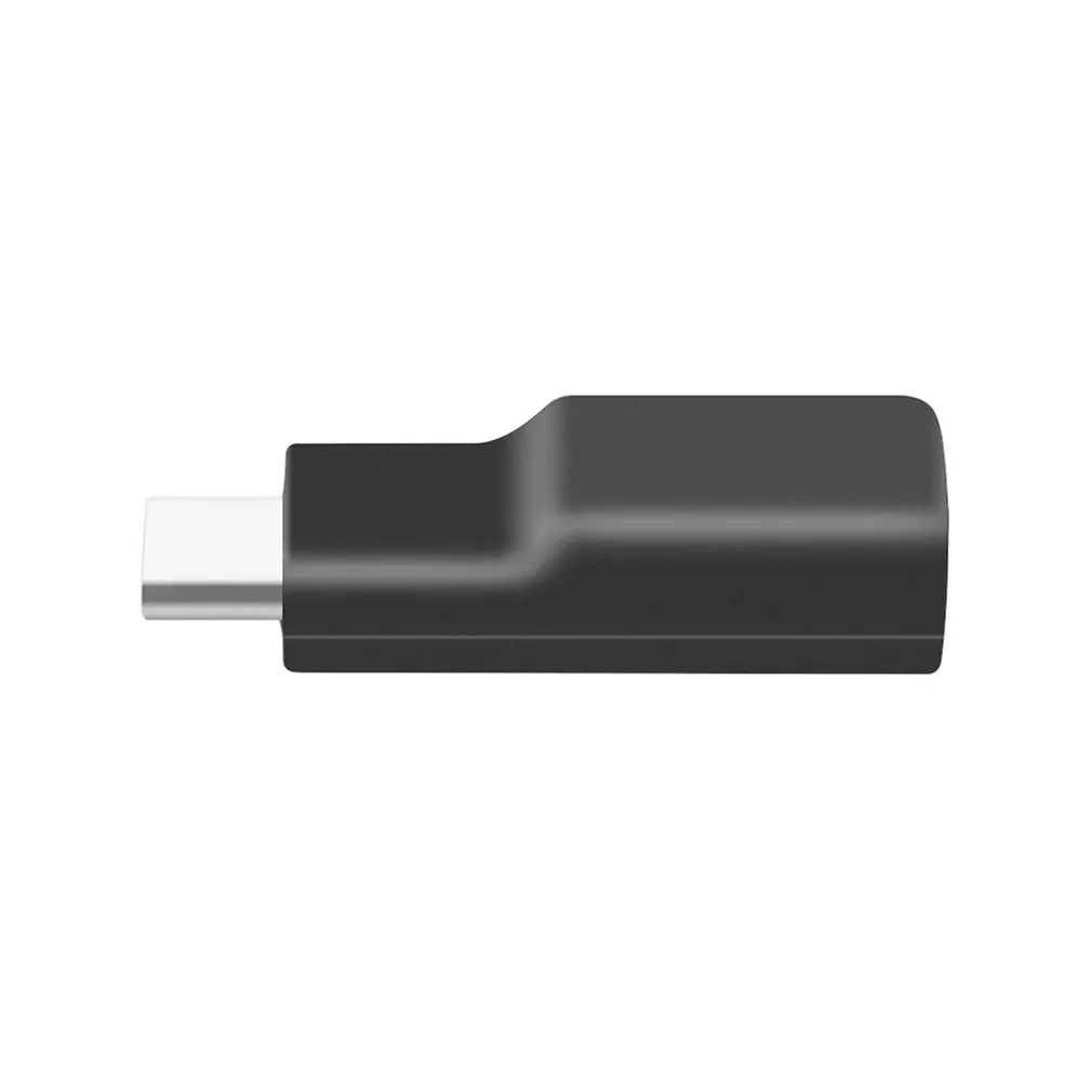 USB-C до 3,5 мм микрофон адаптер Карманный аудио адаптер для DJI Osmo Карманный конвертер для микрофона - Цвет: Черный