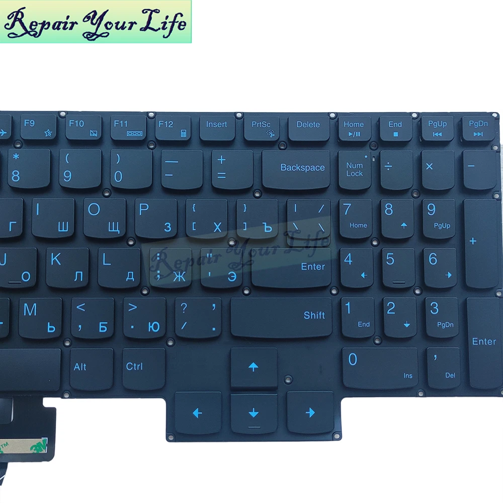 Teclado retroiluminado para Lenovo IdeaPad, US RU,