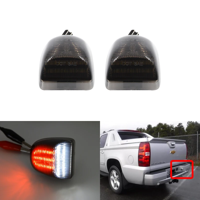 Для Chevrolet Silverado 1500 2500 3500 HD Tahoe Avalance Sierra Yukon XL Белый светодиод задний номерной знак