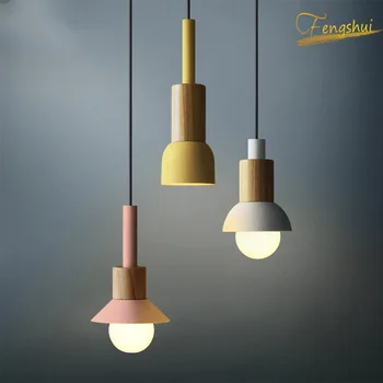 

Nordic Creative Minimalist LED Pendant Lamp Lighting Modern Colorful Small Pendant Lights for Cafe Bedroom LOFT Hanging Lamps