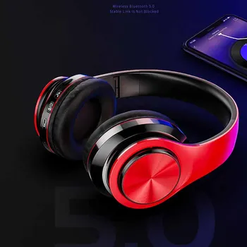 

Foldable Anti-Interference Wireless Bluetooth 5.0 Stereo Hifi Headphone Earphone for Phone Calling Music Video Game Sports