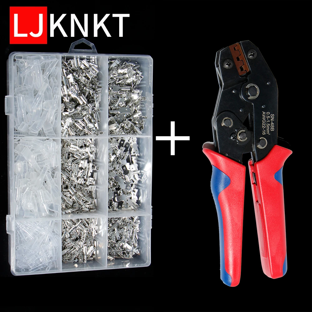 

2.8/4.8/6.3mm SN48B Silver box insulated wire crimp sheath connector Compression spring insert quick simple wiring terminal