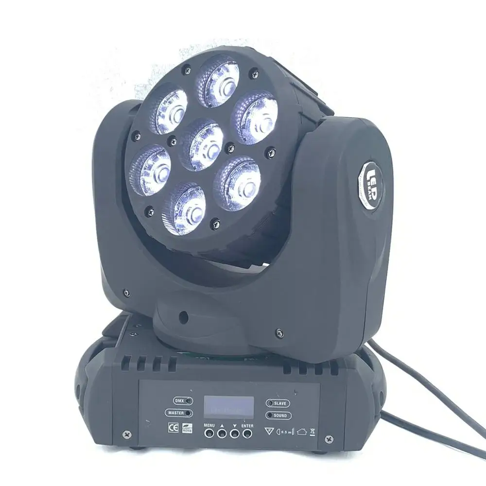 2 шт./партия светодиодный фонарь с движущейся головкой с футляром для полета 150 Вт dj оборудование RGBW(CMY) четырехъядерный светодиодный светильник 12x12 Вт 7x20 Вт