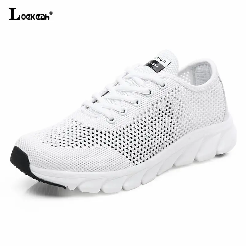 Кроссовки женские сетчатые на шнуровке повседневная ссветильник спортивная