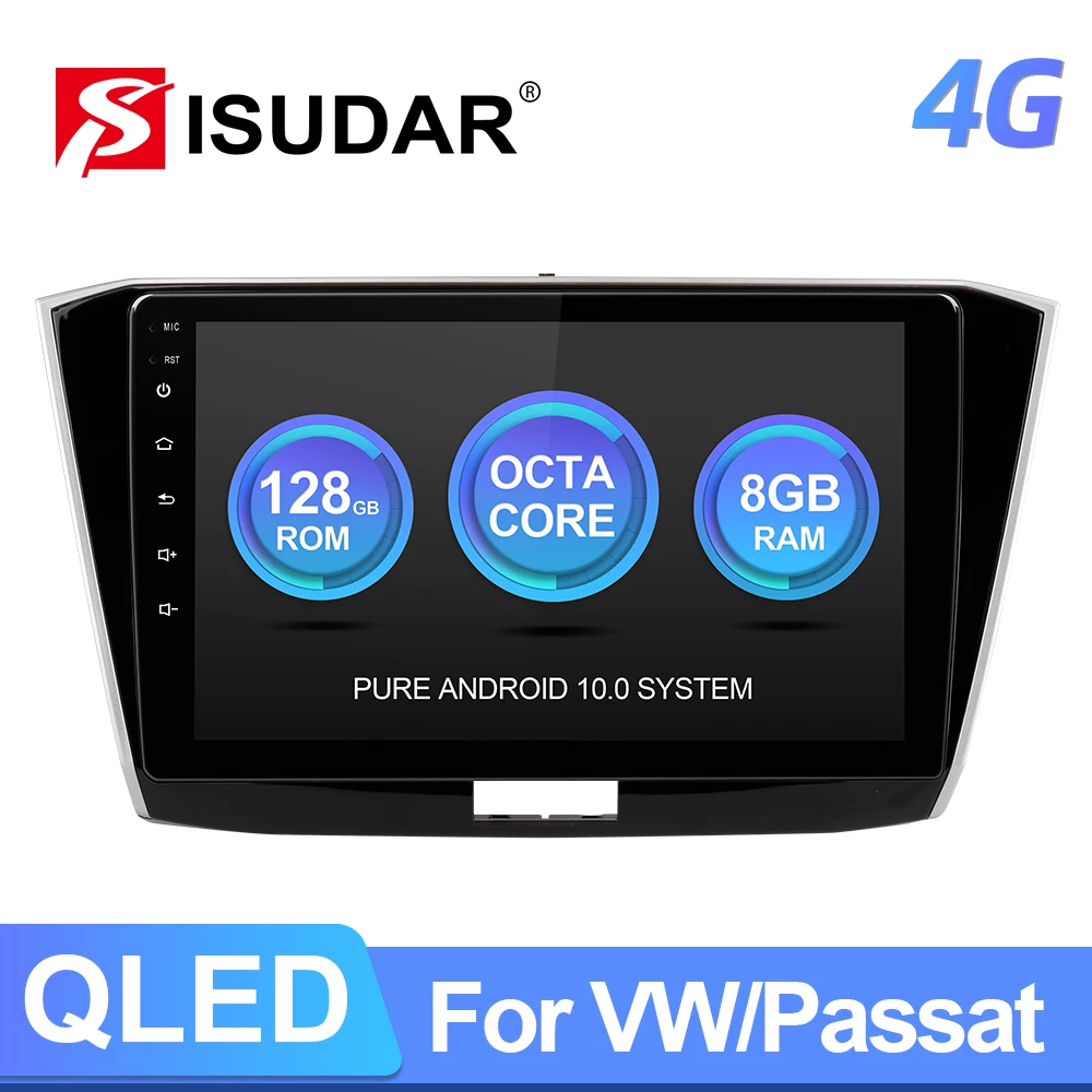 Автомобильный радиоприемник ISUDAR T72 Android 10 для VW/Passat b8 Magotan 2015-Автомобильный