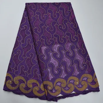 

2020 High Quality Swiss Voile Lace In Switzerland Purple Nigeria Lace Fabric Best Selling African Dry Lace Fabric For Woman/Man