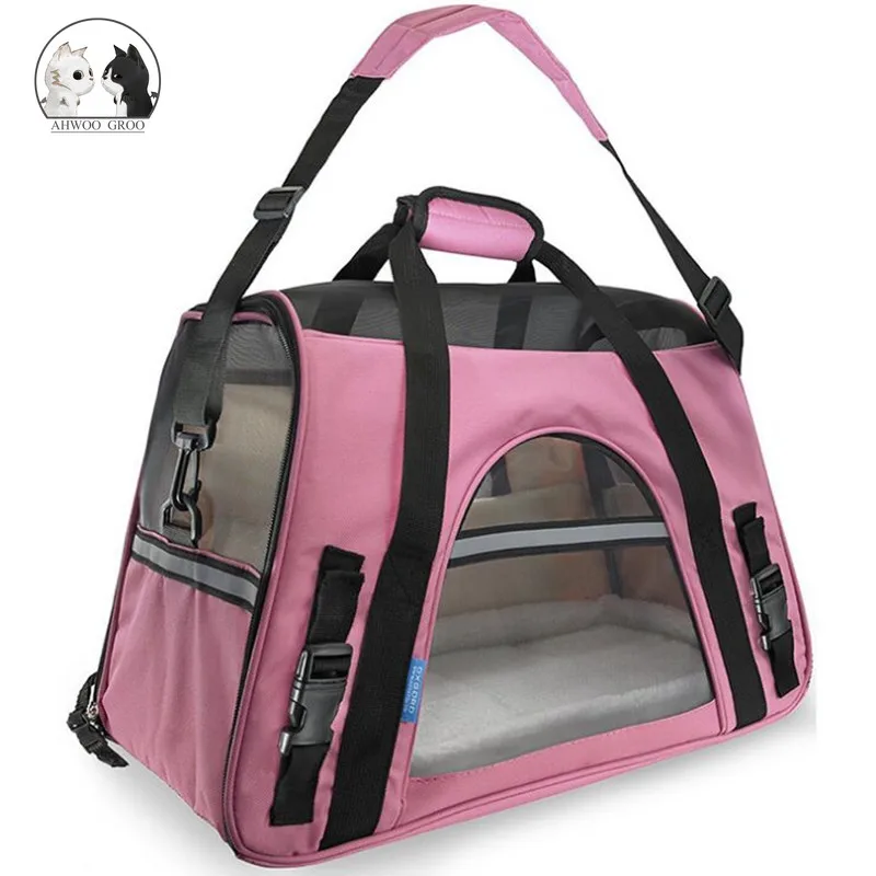 Bolsa de transporte portátil para perros y gatos, bolsas de viaje de malla transpirable para cachorros, perros y gatos pequeños, portador de Chihuahua